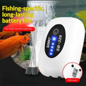USB Rechargeable Aquarium Air Pump Portable Oxygen Pump for Fish Tank with Battery Outdoor Fishing Oxygenator Mini Aerator