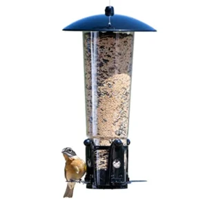 Squirrel-Be-Gone Max Large Wild Bird Feeder with Flexports - Squirrel Proof Bird Feeder with Weight-Activated Perches - 3 lb Se