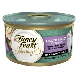 Purina Medleys Kitten Food Wet Cat Food Turkey Tuscany in Spinach 3 oz Cans 24 Pack