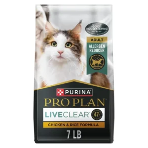 Allergen Reducing High Protein Cat Food LIVECLEAR Chicken and Rice Formula 7 lb. Bag