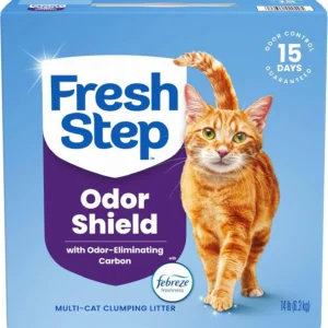 Clumping Cat Litter for Multi-Cat Homes, Long-Lasting Odor Control with Activated Charcoal, Low Dust Formula, 14 lb