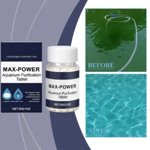 30g Water Purification Tablets for Fish Tank Aquarium Cleaner Clear Water Fast Acting Impurities Clarifier Ammonia Remover