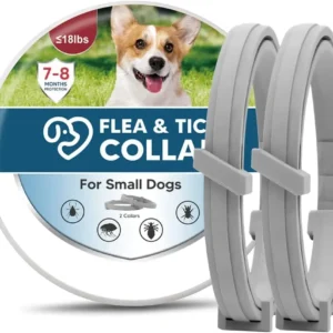Effective Dog Flea & Tick Collar for Small Dogs, Lasts Up to 8 Months, Easy Application - 2 Pack