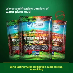 SYSENCIAGA Planted Aquarium Substrate Soil-Nutrient-Rich Bottom Sand for Aquatic Plants Tanks-Bulk Clay Gravel with Fertilizer