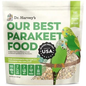 Our Best Parakeet Food Wholesome Seeds Nuts Fruits and Vegetable Bird Feed for Budgies and Parakeets 4 Pounds/1.81 kg