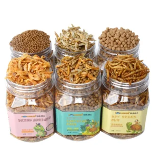 Run Around 4 in 1 Mixed Turtle Food - Complete Nutrition Pellet Blend for Red Eared Slider & Pond Turtles
