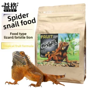 YIGE Fruit-Flavored Iguana Food - Complete Diet for Green Iguanas & Bearded Dragons (Juvenile/Adult), Herbivore Formula with D3