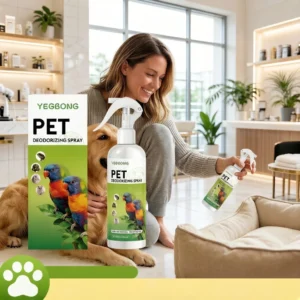 Household Pet Deodorizer, Bird Cage Cleaning Deodorizer, Daily Indoor Pet Living Area Odor Cleaning Care Spray