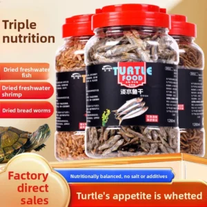 Naichong Small Pet & Reptile Freeze-Dried Food - Diet for Hamsters,Sugar Gliders,Turtles&Fish with Dried Fish,Shrimp & Mealworms