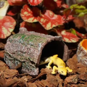 Simulation Reptile Hideout Hollow Bark Texture Lizard Hideaway Shelter PVC Escape Cave Tree Hole Shelter Fish Tank Landscape