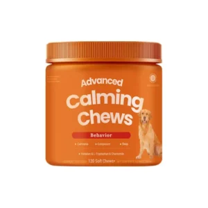 120PCS Dog Calming Chews Natural Anxiety Relief Treats with Melatonin L-Tryptophan & Chamomile Calming Supplements for Dogs
