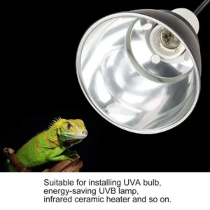 Reptile Heating Lamp 220V 300W E27 Lampshade Emission Lamps Shallow Dome With Clip Heating Light Holder Pet Reptile EU Plug