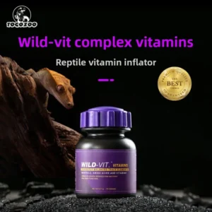 TOGOZOO WILD-VIT Reptile Calcium Powder with D3&Multivitamins - Mineral Supplement for Lizards,Bearded Dragons,Chameleons&Geckos