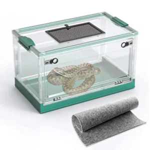 Large Snake Reptile Tank Amphibians Habitat Cages Sliding Screen Top for LizardGecko Frog Hamster Animals 21.65"x12.6"x12.2" ()