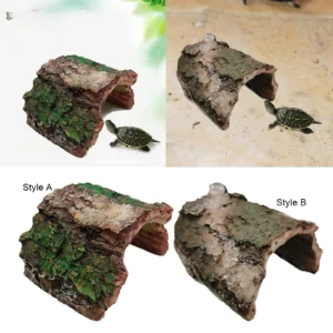 Reptile Hideout Accessories Landscaping Decoration Habitat Hollow Tree Trunk for