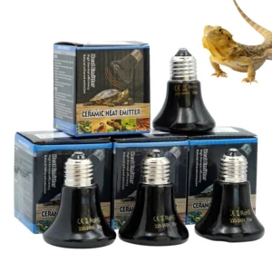 25/50/75/100W E27 Pet Heating Lamp 110V 220V Infrared Ceramic Emitter Heat Light Bulb Pet Brooder Chickens Reptile Lamp 1PC