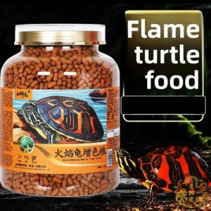 LONGSHIHU Color Enhancing Turtle Food with Probiotics, for Red-Eared Sliders, Painted Turtles & Map Turtles