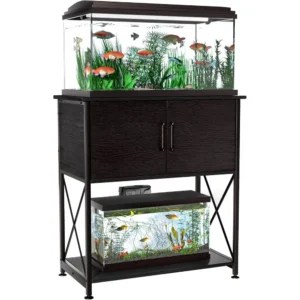 20-29 Gallon Aquarium Stand Metal e ish Tank Stand with Cabinet Storage, or 20 Gallon Long Aquarium,30.7" L*16.5" W Tabletop,330