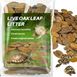 5 OZ Dry Oak Leaf Litter for Reptiles, Isopods, Snakes, Frogs - Terrarium Bedding and Live Substrate