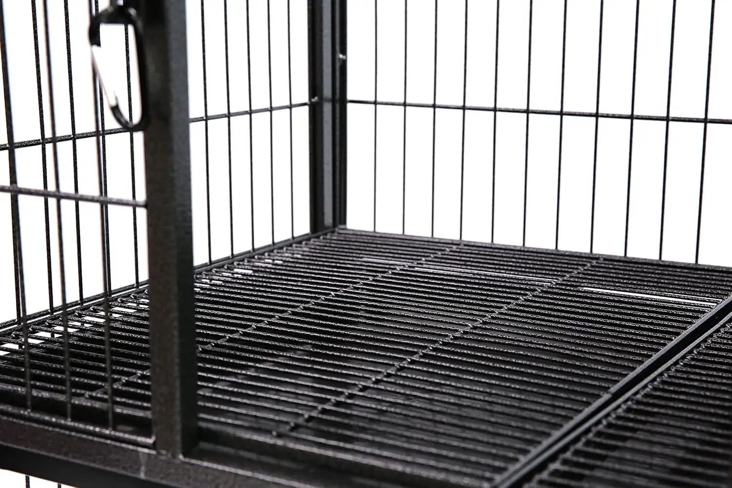 Two Tier Dog Crate for Small Dogs, Heavy Duty Wire Kennel with Lockable Wheels, Escape Proof Indoor Cage with Removable Tray, 31 - Image 6