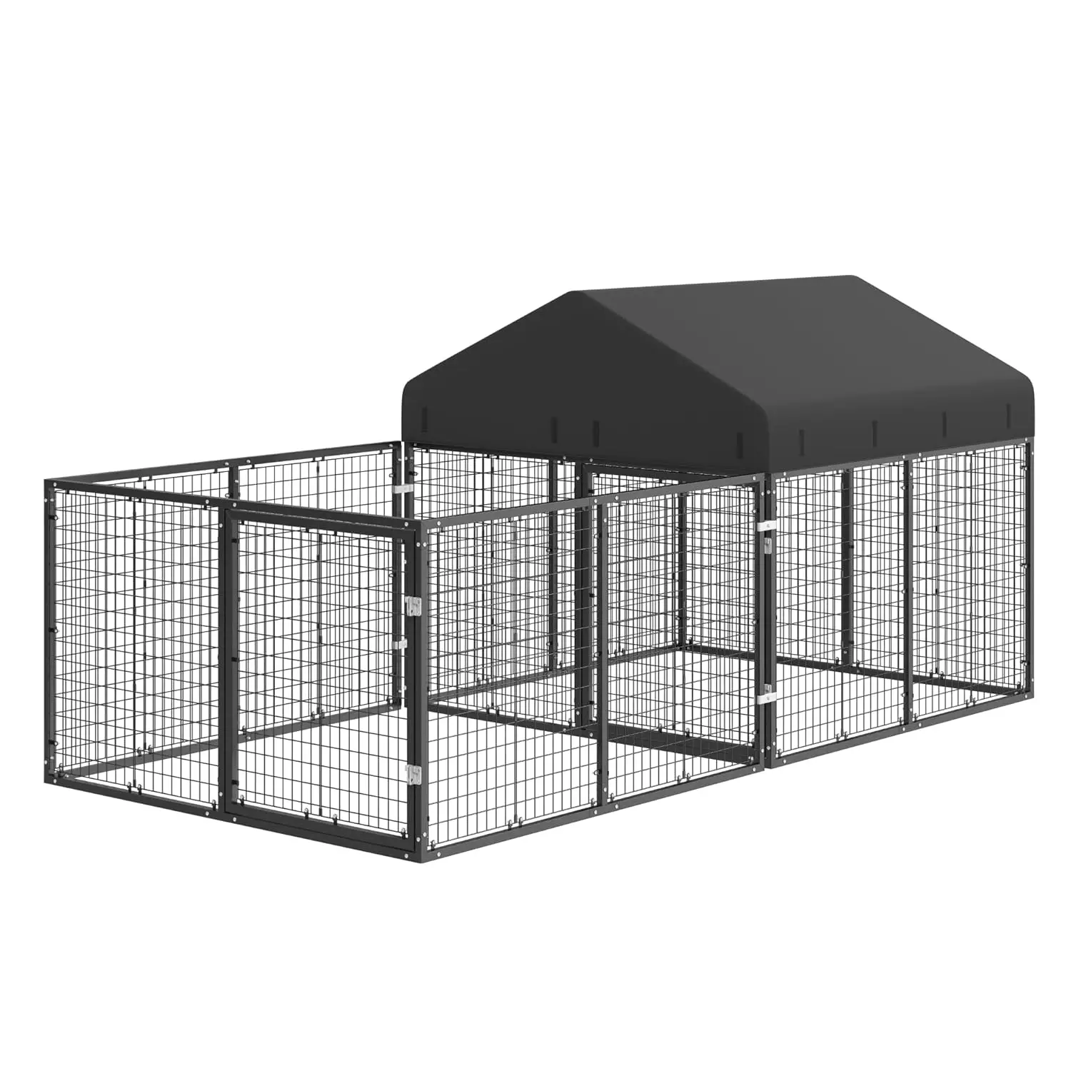 Anti-Rust Roof Lockable Outdoor Dog Kennel Cage for Small & Medium Dogs All Weather , Custom - Image 5