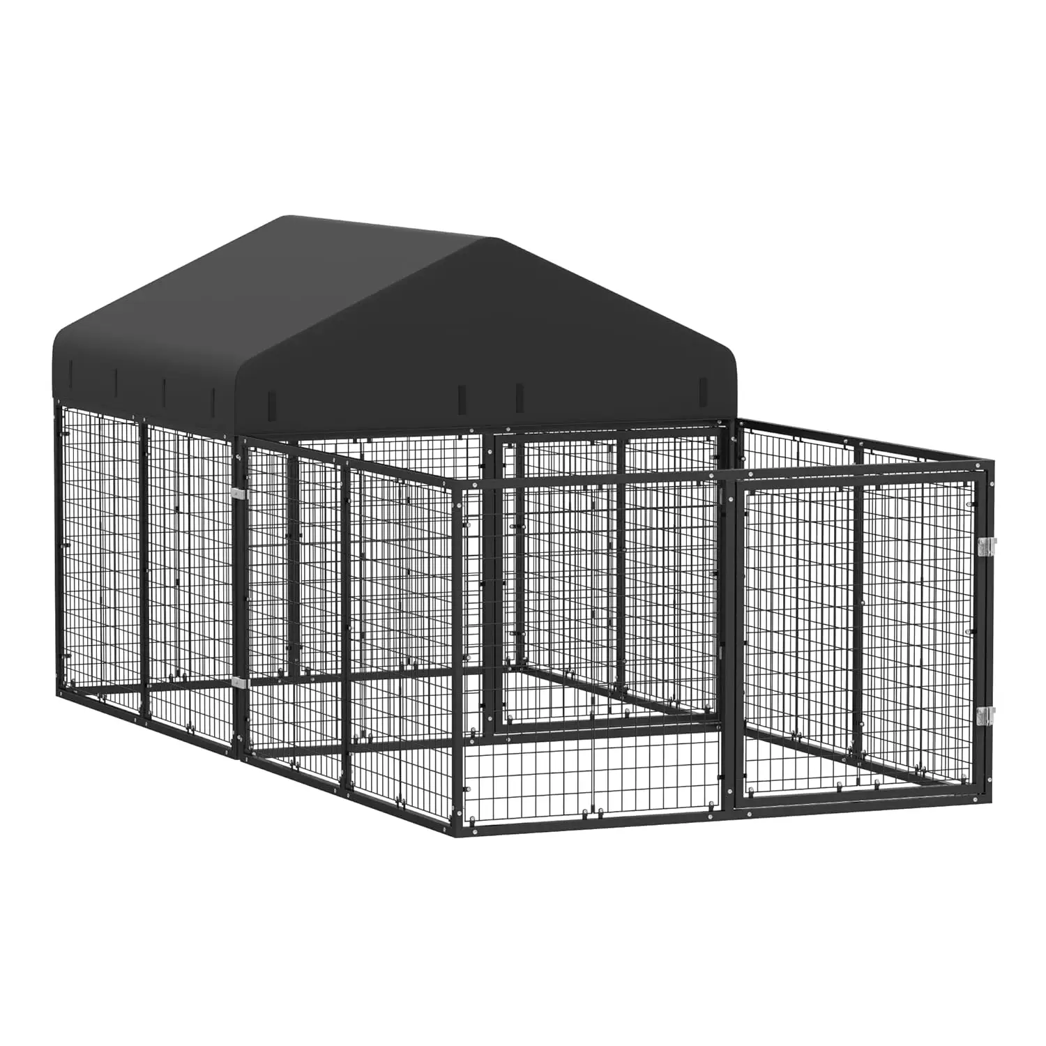 Anti-Rust Roof Lockable Outdoor Dog Kennel Cage for Small & Medium Dogs All Weather , Custom - Image 4